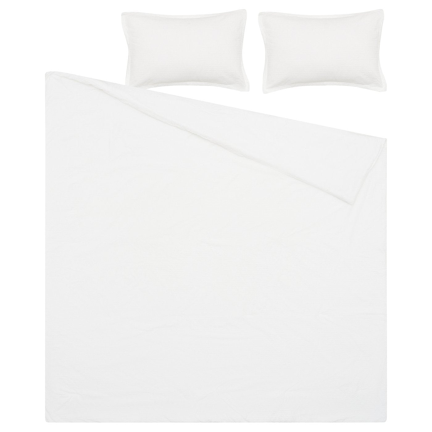 LUKTVICKER comforter set, white, 240x220/50x80 cm