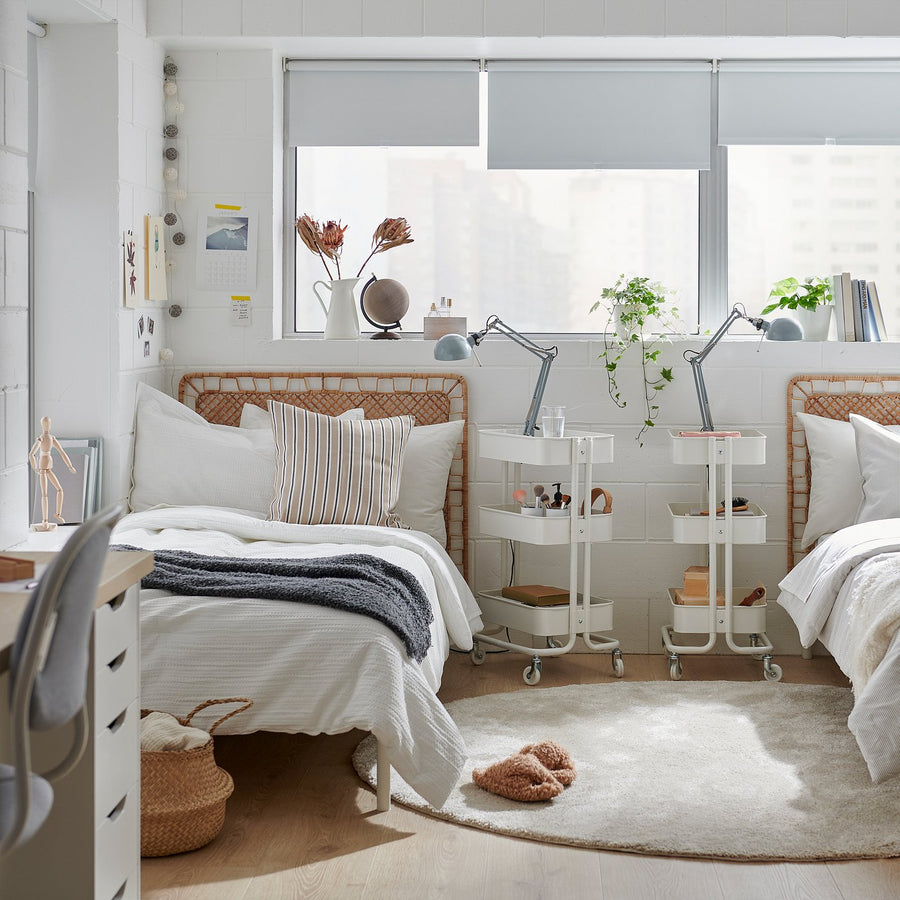 LUKTVICKER comforter set, white, 150x200/50x80 cm