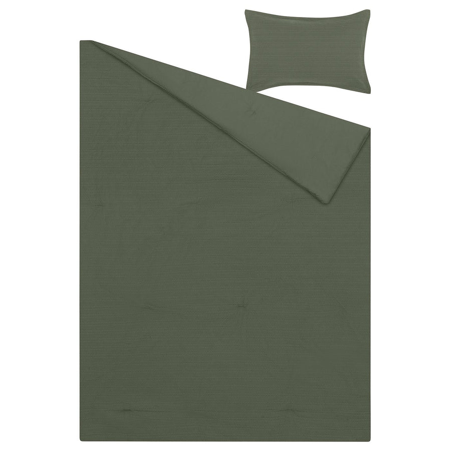 LUKTVICKER comforter set, green, 150x200/50x80 cm