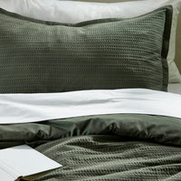 LUKTVICKER comforter set, green, 150x200/50x80 cm
