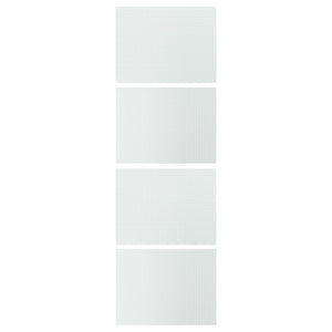 LUNDBRÄSMA 4 panels for sliding door frame, checkered glass, 75x236 cm