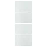 LUNDBRÄSMA 4 panels for sliding door frame, checkered glass, 75x201 cm