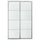 LUNDBRÄSMA pair of sliding doors, aluminium/checkered glass, 150x236 cm