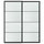 LUNDBRÄSMA pair of sliding doors, black/checkered glass, 200x236 cm