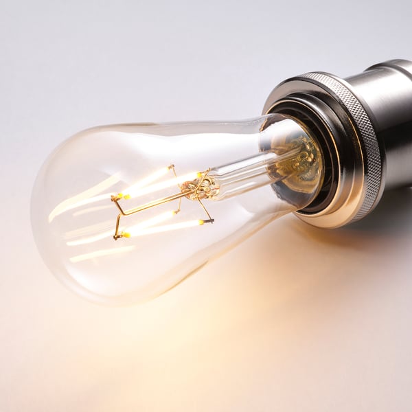 LUNNOM - LED bulb E27 150 lumen, drop-shaped clear