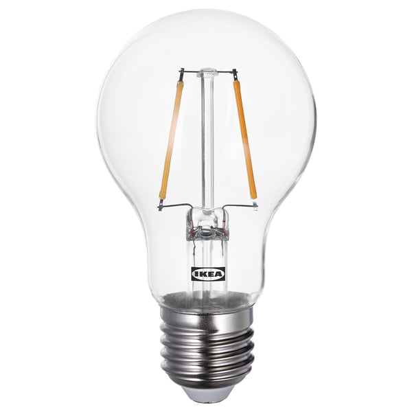 LUNNOM LED bulb E27 150 lumen, globe clear, 60 mm
