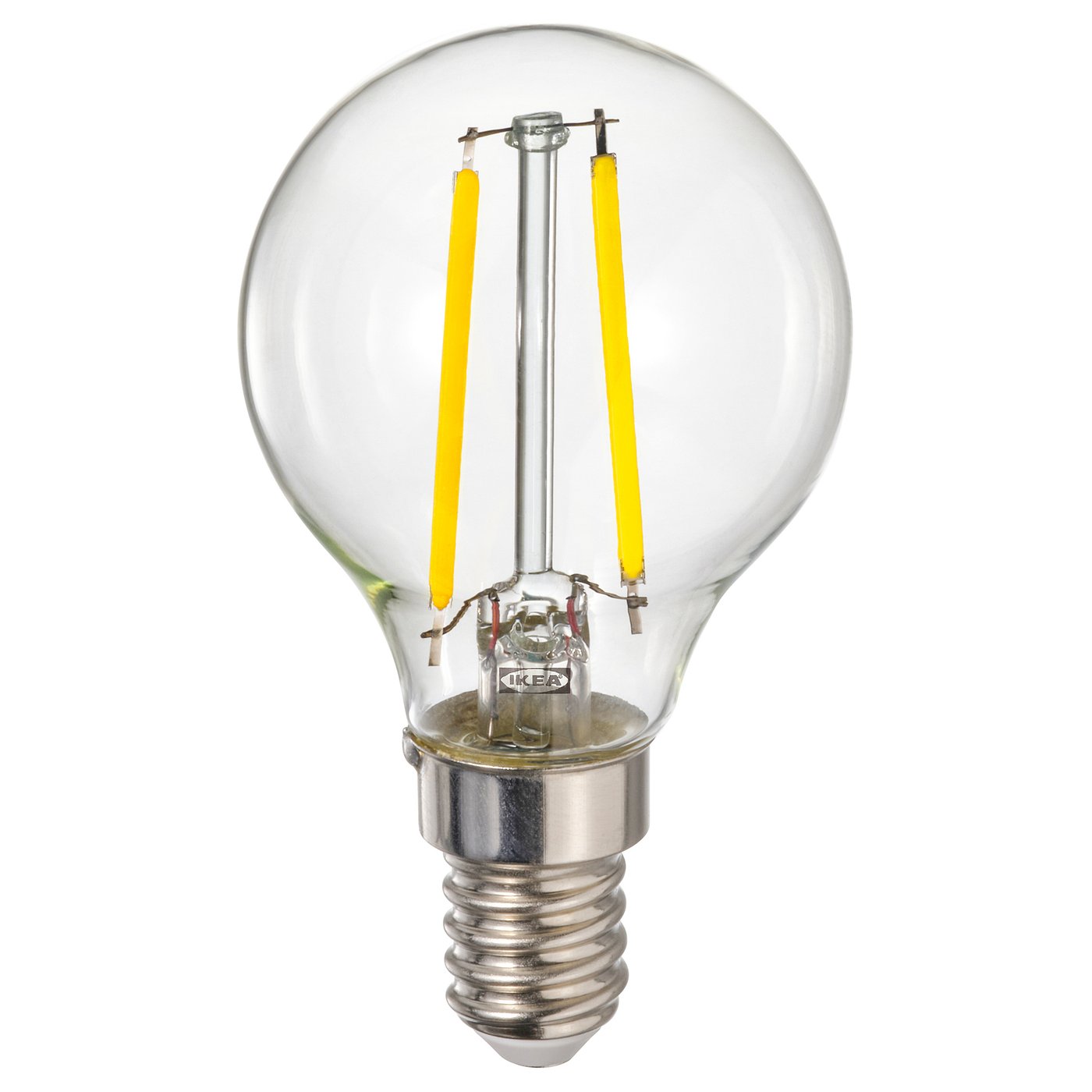 LUNNOM LED bulb E14 260 lumen, dimmable/globe clear glass, 45 mm
