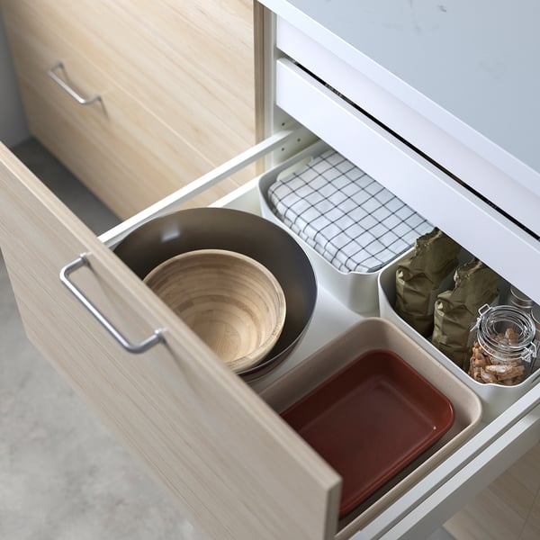 LYCKAD oven/serving dish set of 2, light beige/red-brown