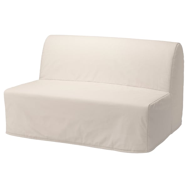 LYCKSELE cover for 2-seat sofa-bed, Ransta natural