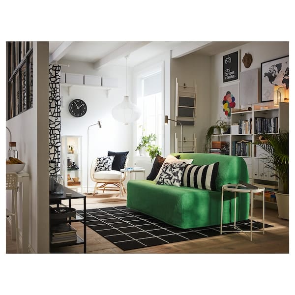 Ikea LYCKSELE HÅVET 2 seater sofa bed - Vansbro bright green ,