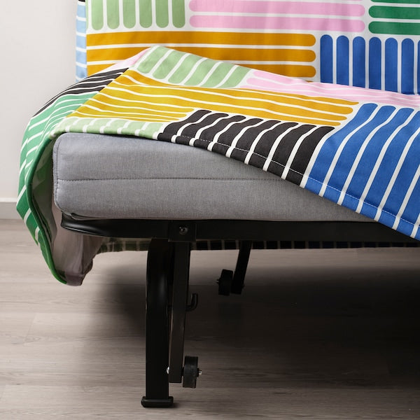 LYCKSELE LÖVÅS 2-seat sofa-bed, Grindtorp multicolour, 142x87x100 cm