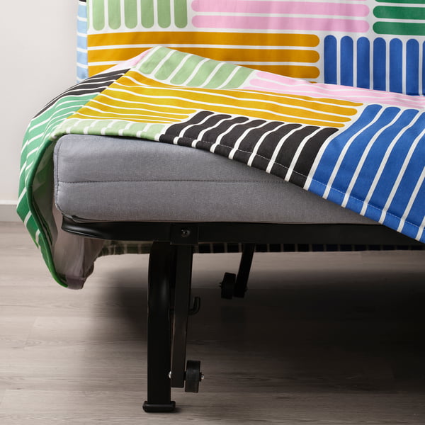 LYCKSELE LÖVÅS 2-seat sofa-bed, Grindtorp multicolour, 142x87x100 cm