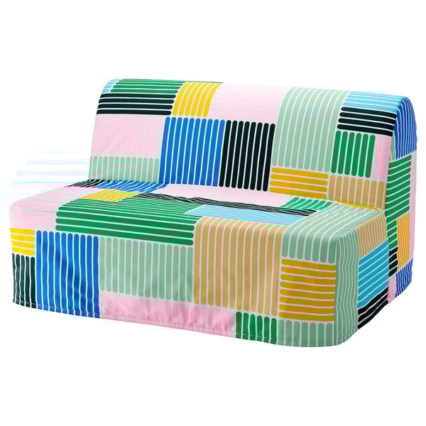 LYCKSELE LÖVÅS 2-seat sofa-bed, Grindtorp multicolour, 188x140 cm