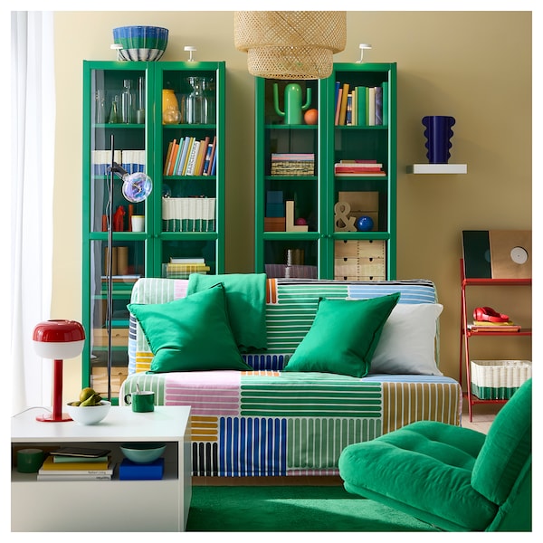 LYCKSELE LÖVÅS 2-seat sofa-bed, Grindtorp multicolour, 188x140 cm