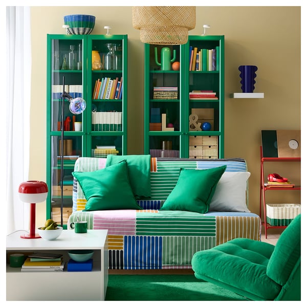 LYCKSELE LÖVÅS 2-seat sofa-bed, Grindtorp multicolour, 188x140 cm