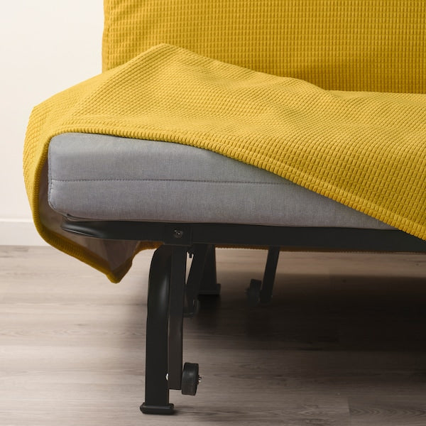 LYCKSELE LÖVÅS 2-seat sofa-bed, Vansbro yellow, 142x87x100 cm