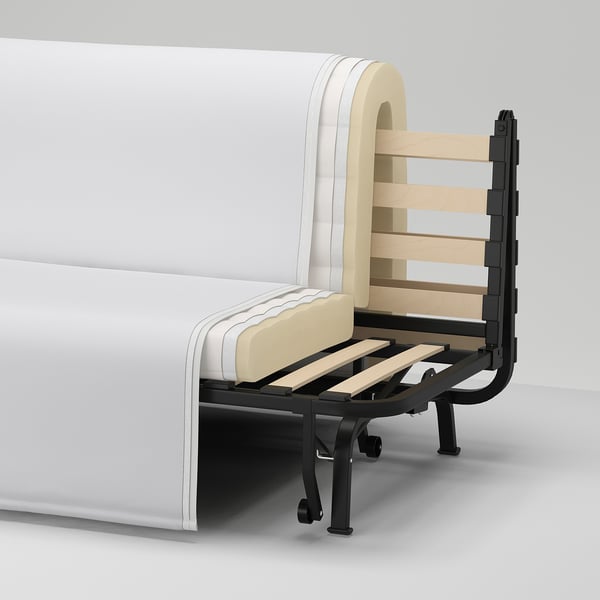 LYCKSELE LÖVÅS 2-seat sofa-bed, Vansbro dark grey, 142x87x100 cm
