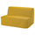 LYCKSELE MURBO - 2-seater sofa bed, yellow Vansbro