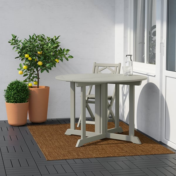 LYDERSHOLM rug flatwoven, in/outdoor, medium brown, 133x195 cm
