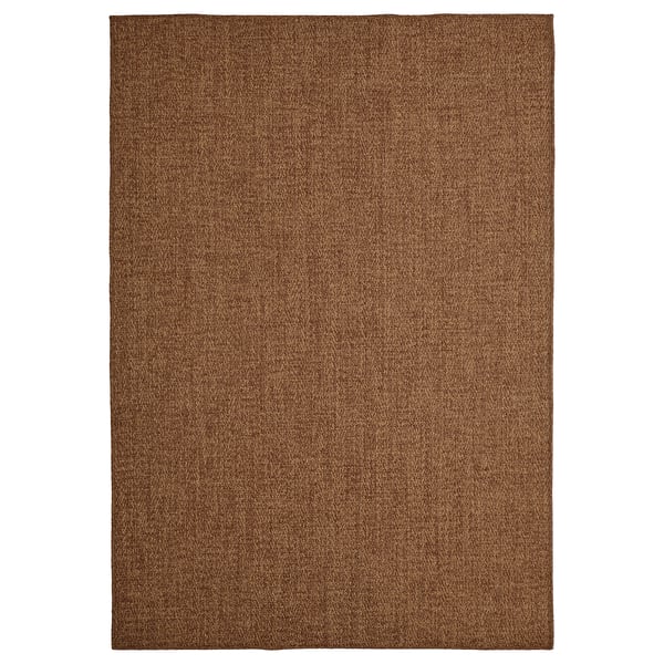 LYDERSHOLM - LYDERSHOLM Rug flatwoven, in/outdoor, medium brown, 133x195 cm