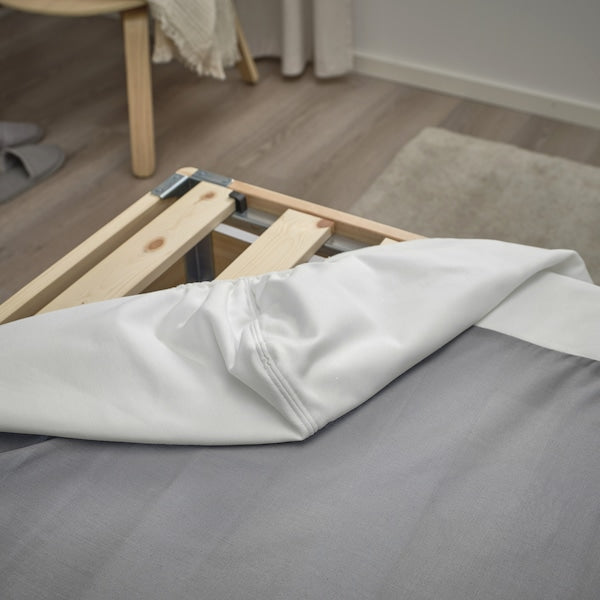 LYNGÖR - Slatted base for mattress, white,90x200 cm