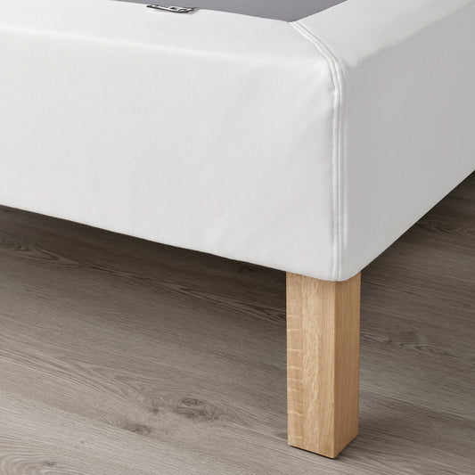 LYNGÖR slatted mattress base, incl leg/white, 140x200 cm