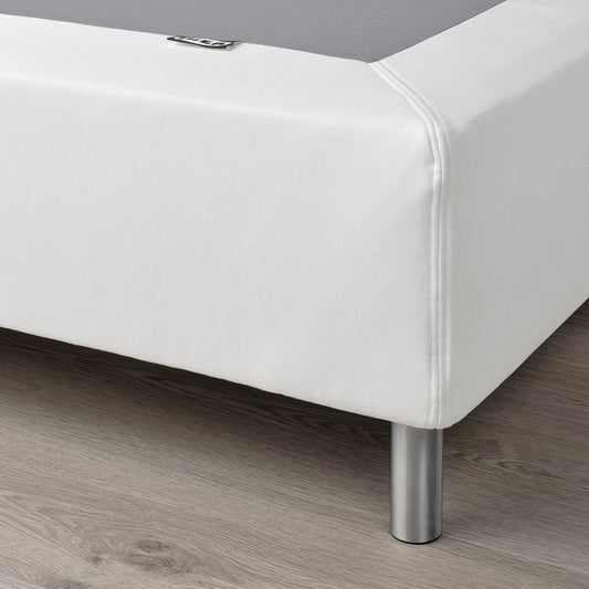 LYNGÖR slatted mattress base, incl leg/white, 160x200 cm