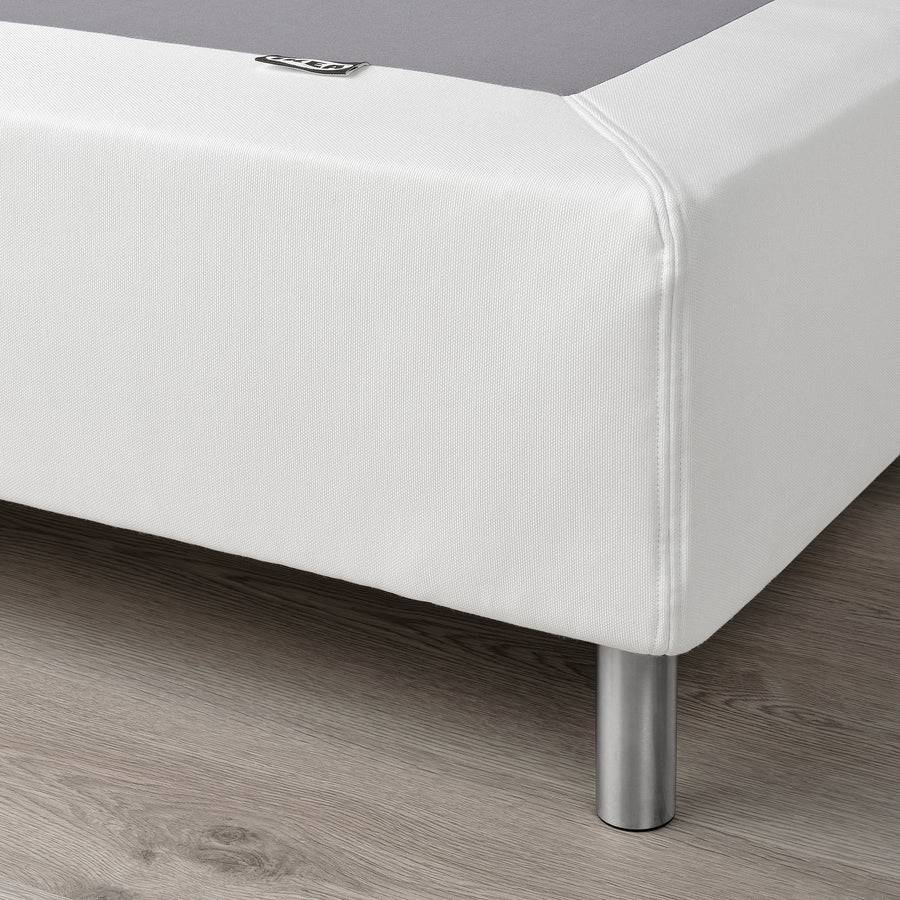 LYNGÖR slatted mattress base, incl leg/white, 160x200 cm