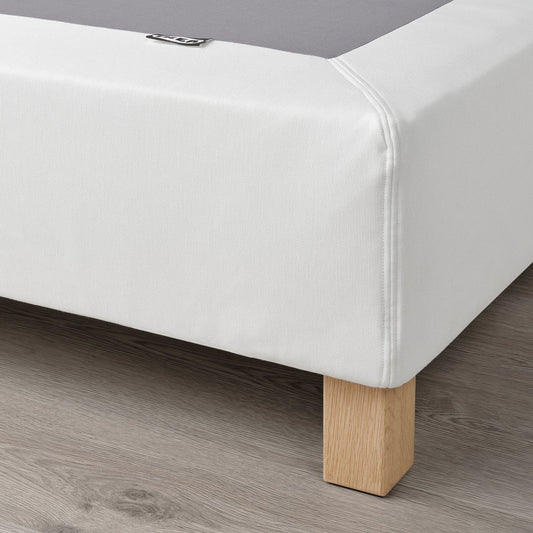 LYNGÖR slatted mattress base, incl leg/white, 140x200 cm