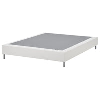 LYNGÖR slatted mattress base, incl leg/white, 160x200 cm