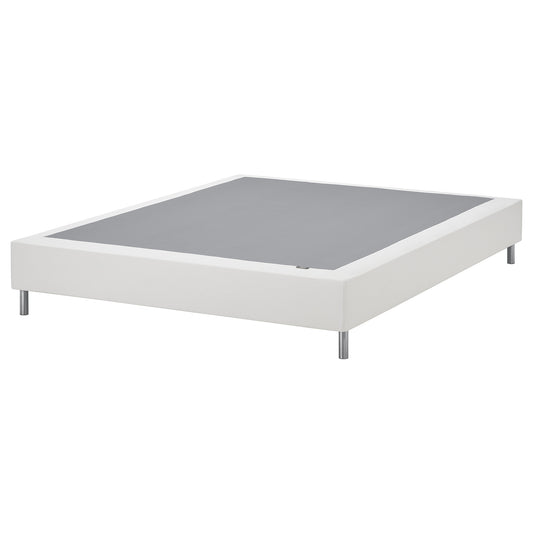 LYNGÖR slatted mattress base, incl leg/white, 160x200 cm