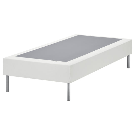 LYNGÖR slatted mattress base, incl leg/white, 90x200 cm