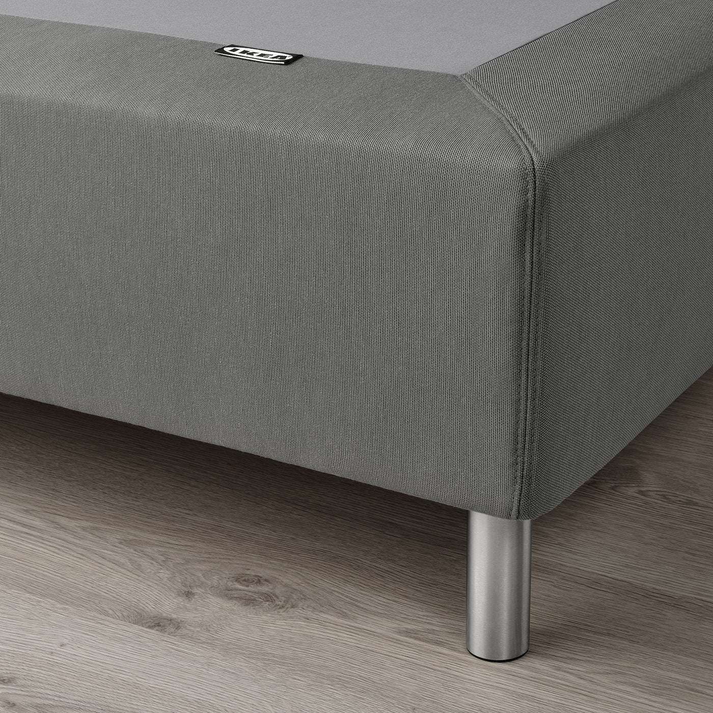 LYNGÖR slatted mattress base, incl leg/dark grey, 200x160 cm