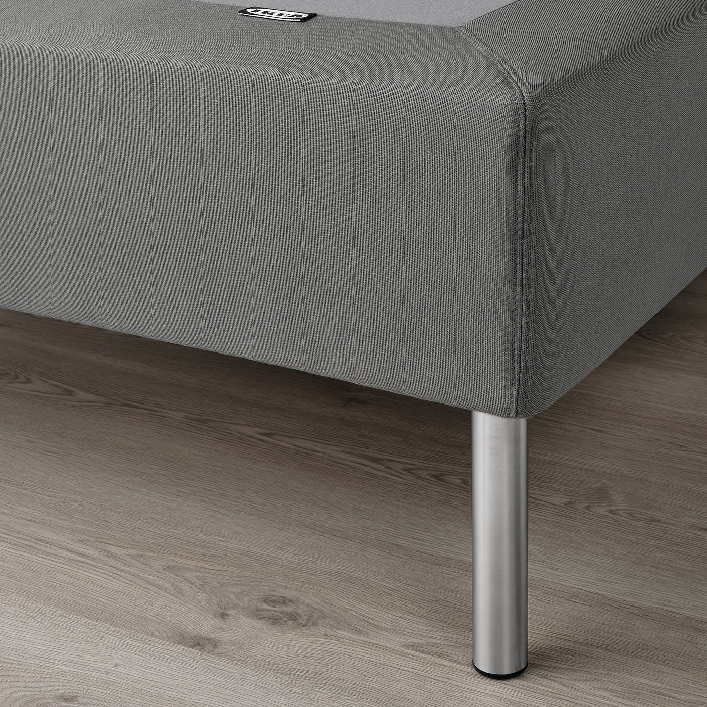 LYNGÖR slatted mattress base, incl leg/dark grey, 160x200 cm