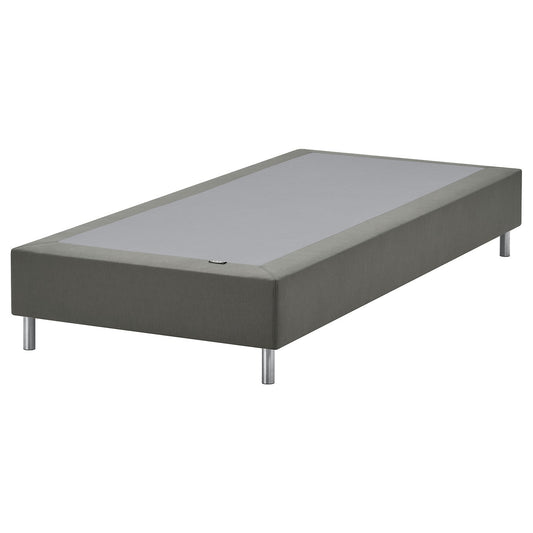 LYNGÖR slatted mattress base, incl leg/dark grey, 90x200 cm