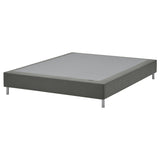 LYNGÖR slatted mattress base, incl leg/dark grey, 160x200 cm
