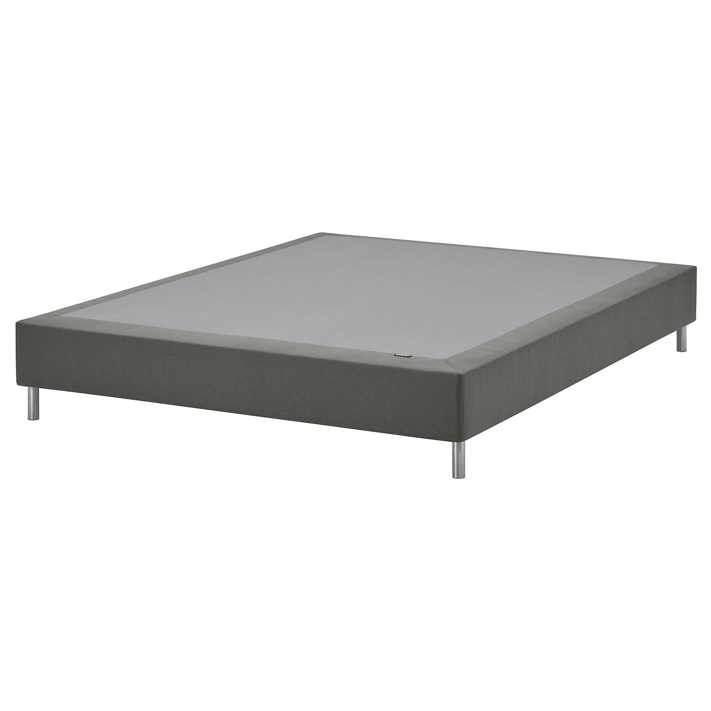 LYNGÖR slatted mattress base, incl leg/dark grey, 140x200 cm