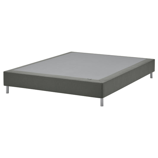 LYNGÖR slatted mattress base, incl leg/dark grey, 140x200 cm
