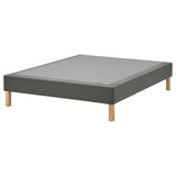 LYNGÖR slatted mattress base, incl leg/dark grey, 160x200 cm
