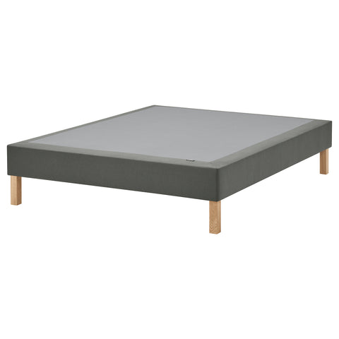 LYNGÖR slatted mattress base, incl leg/dark grey, 200x160 cm