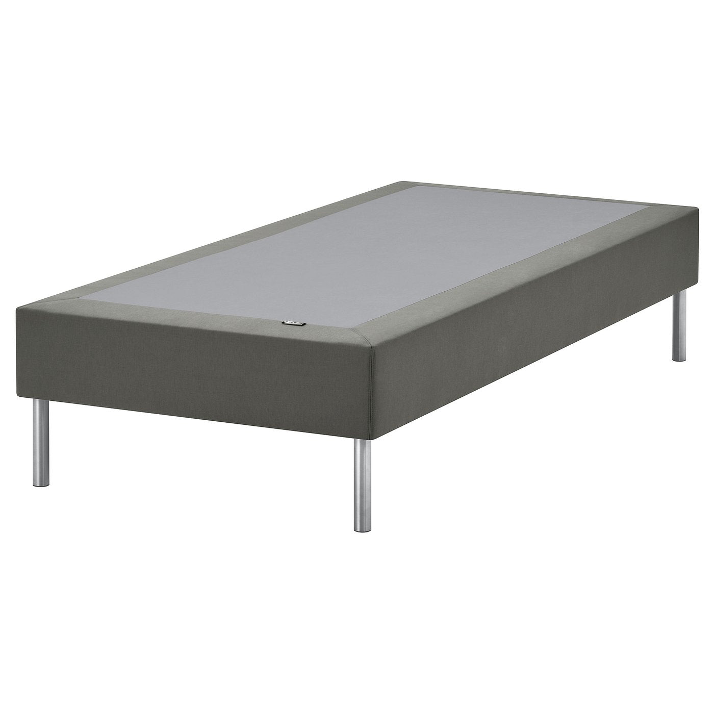 LYNGÖR slatted mattress base, incl leg/dark grey, 90x200 cm