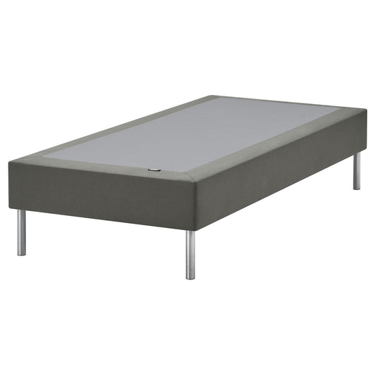 LYNGÖR slatted mattress base, incl leg/dark grey, 90x200 cm
