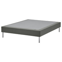 LYNGÖR slatted mattress base, incl leg/dark grey, 160x200 cm