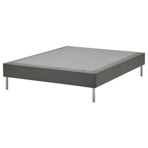 LYNGÖR slatted mattress base, incl leg/dark grey, 160x200 cm