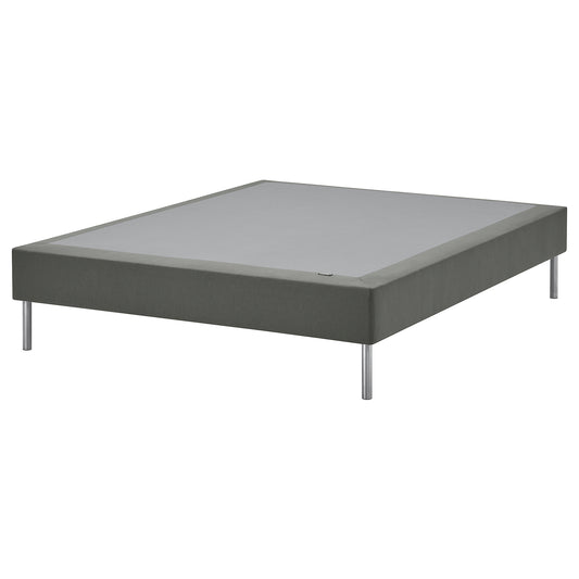 LYNGÖR slatted mattress base, incl leg/dark grey, 160x200 cm
