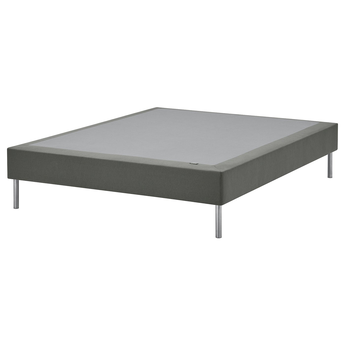 LYNGÖR slatted mattress base, incl leg/dark grey, 140x200 cm