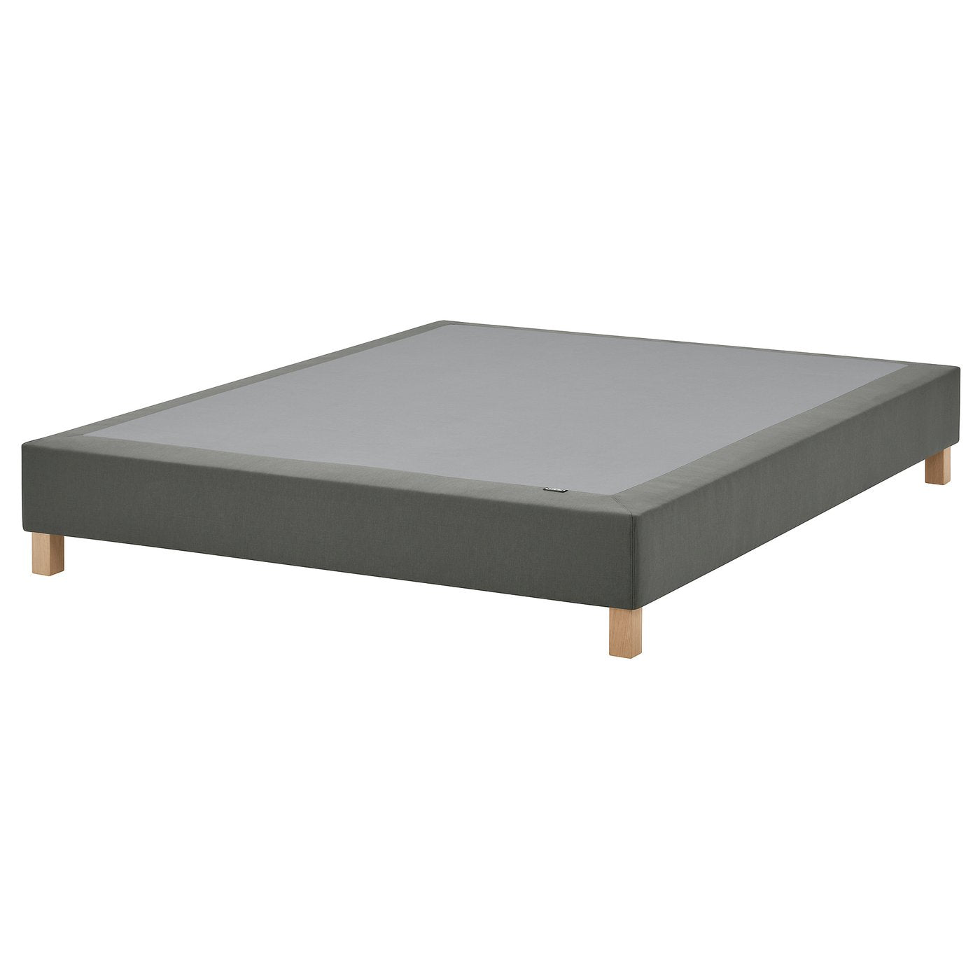 LYNGÖR slatted mattress base with legs, dark grey, 140x200 cm