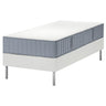 LYNGÖR divan bed, Vågstranda extra firm/light blue white, 90x200 cm