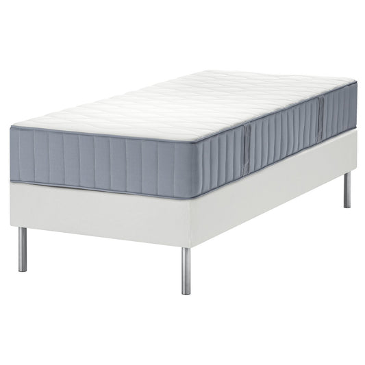 LYNGÖR divan bed, Vågstranda firm/light blue white, 90x200 cm