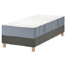 LYNGÖR divan bed, Vågstranda firm/light blue dark grey, 90x200 cm
